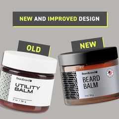 Beardbrand beard balm travel pack melt-in-hand demonstrates easy application.