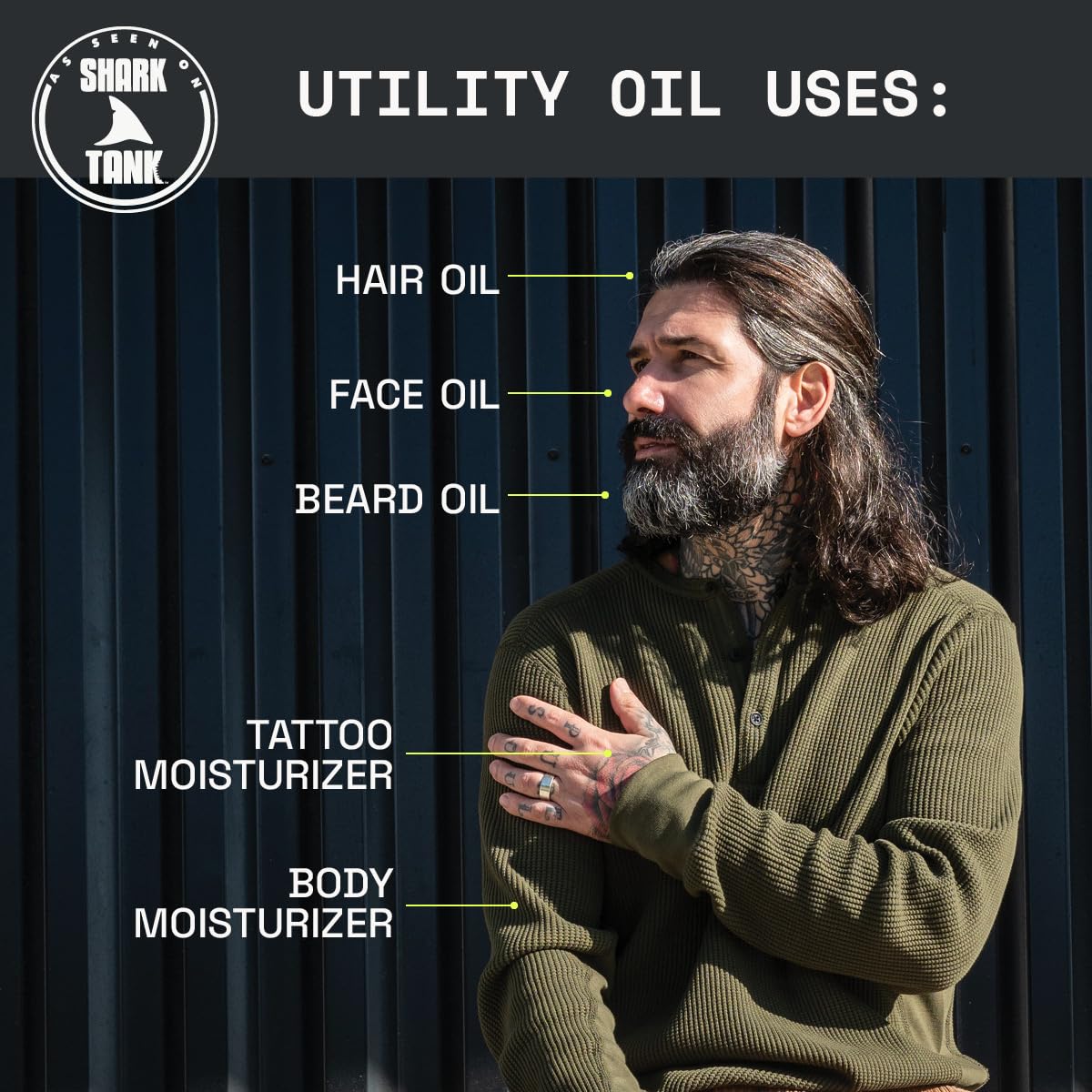 Beardbrand oil with Vitamin E and natural oils for healthier beard growth.