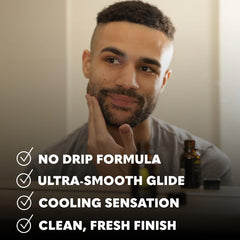 Beard Club clear gel allows visibility for precise beard lines.
