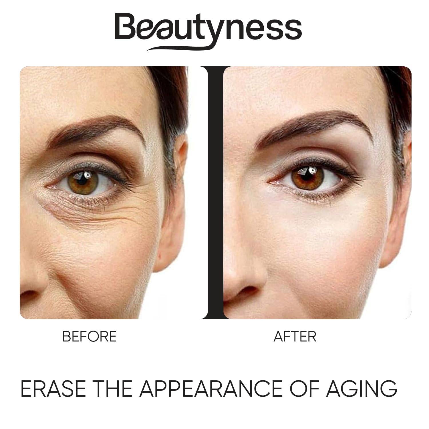 Beatool wrinkles and fine lines appear softened after application.