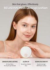Beaudiani Mesh Glow Cushion dispensing mesh enables smooth, even coverage.