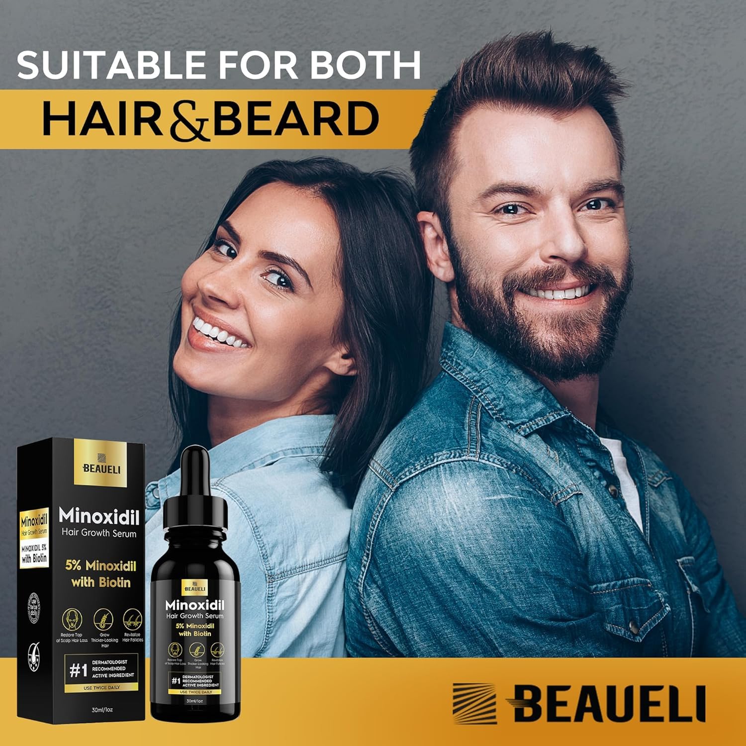 Beaueli daily care routine features precise dropper for clean application.