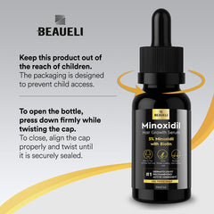 Beaueli minoxidil 5% foam applicator ready for precise application.