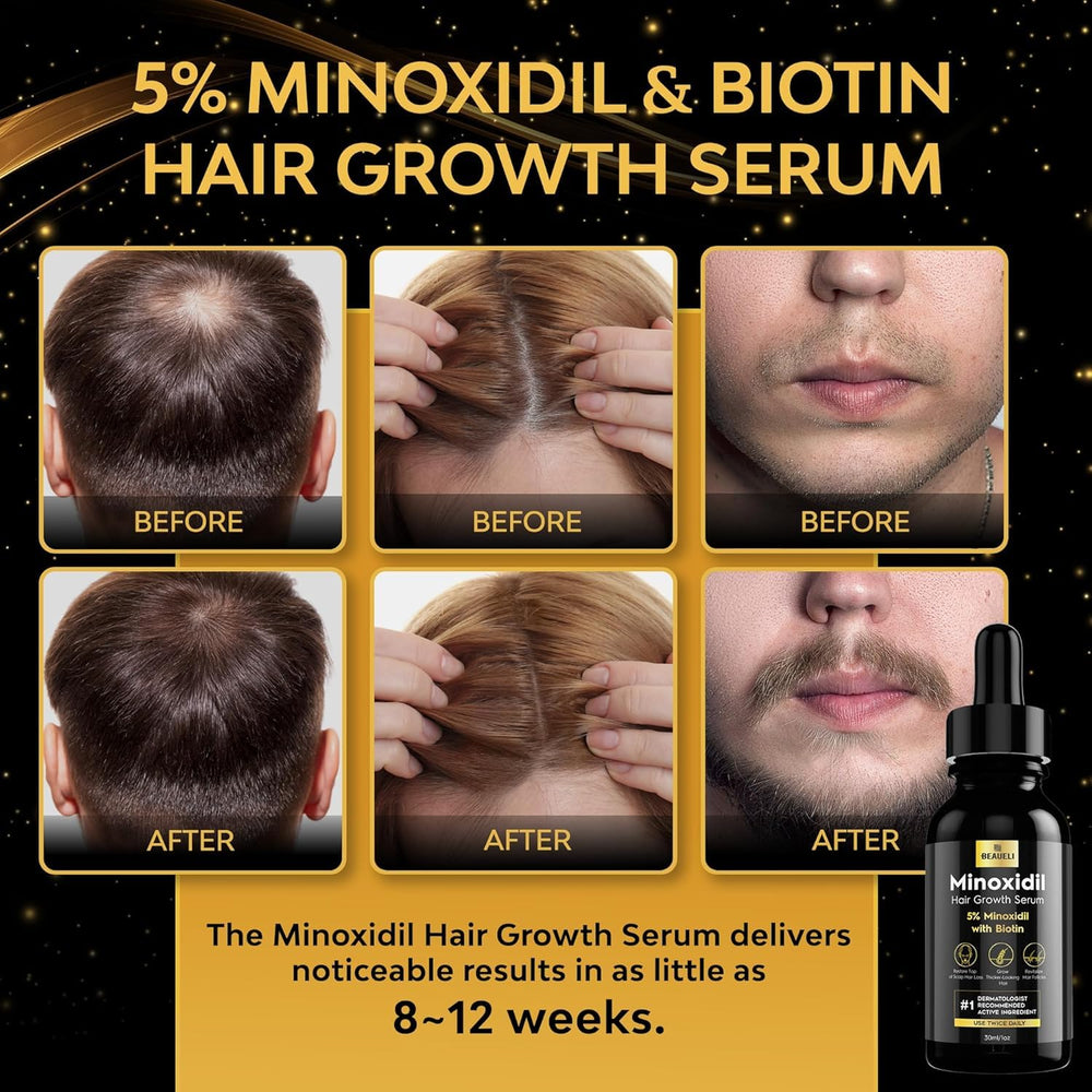 Beaueli minoxidil beard application dropper enables precise, comfortable beard regrowth support.