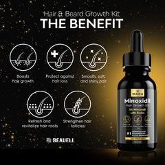 Beaueli Minoxidil application for men beard growth routine