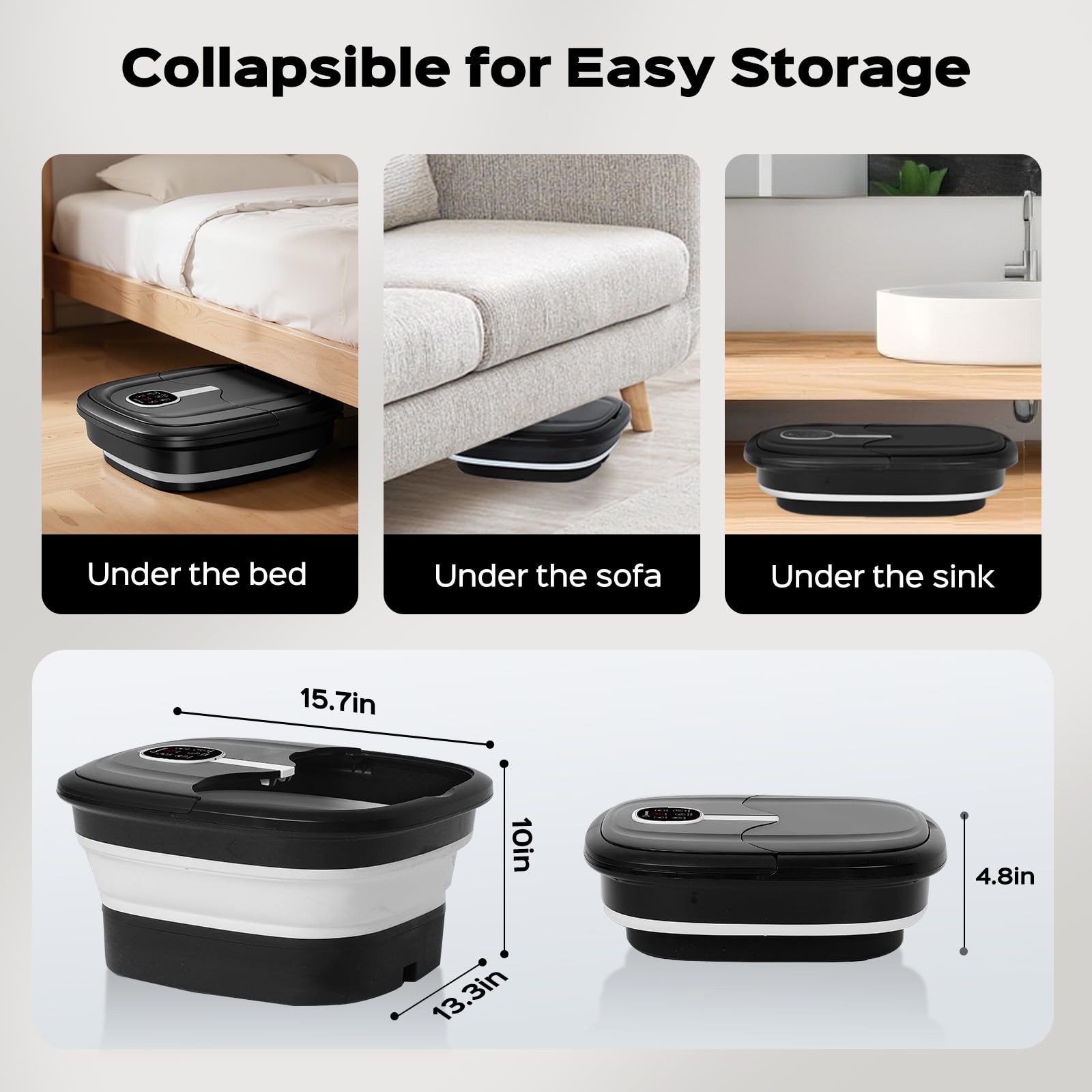BEAUMOI Foldable design demonstrates compact storage footprint.