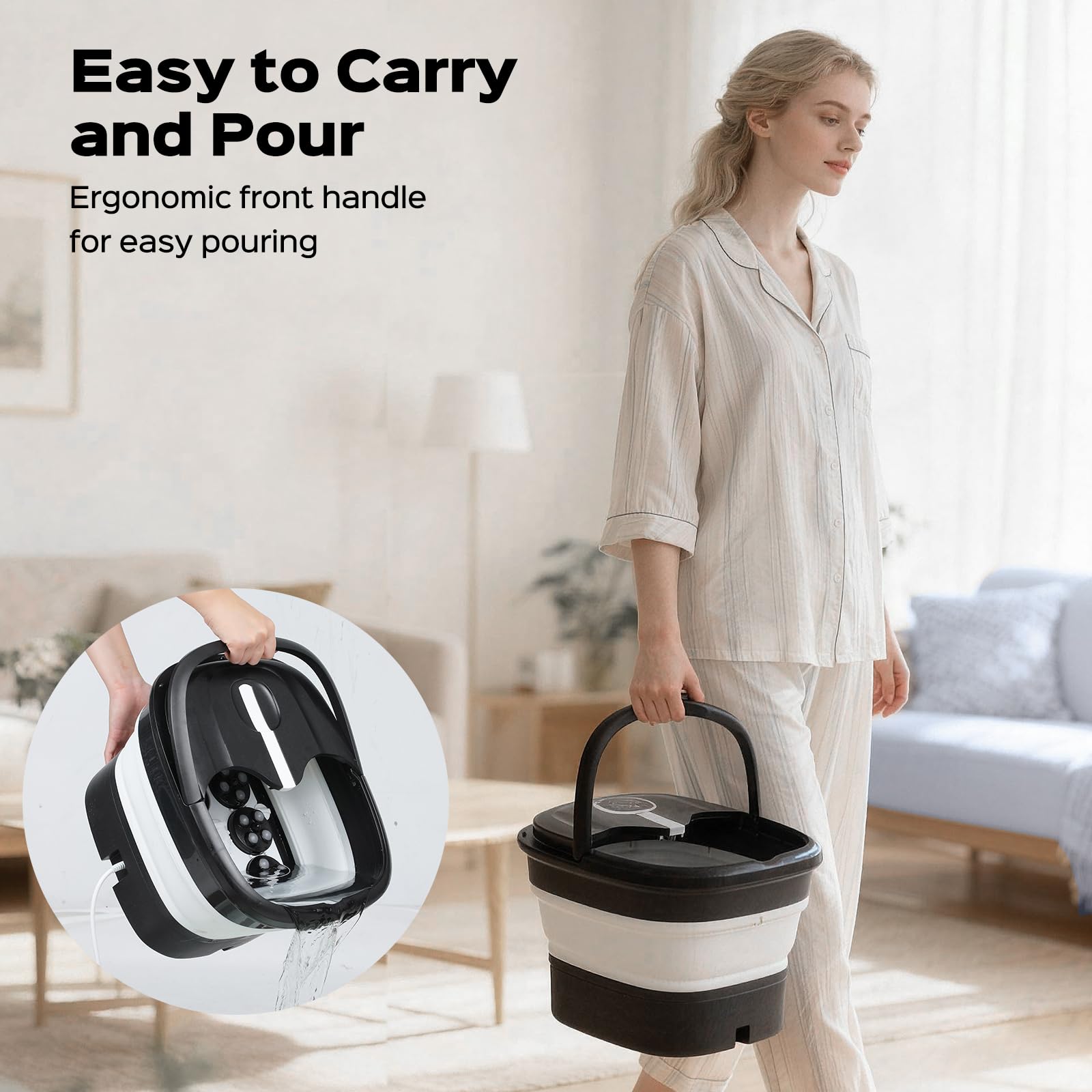 BEAUMOI Front handle aids easy carrying and safe transport.
