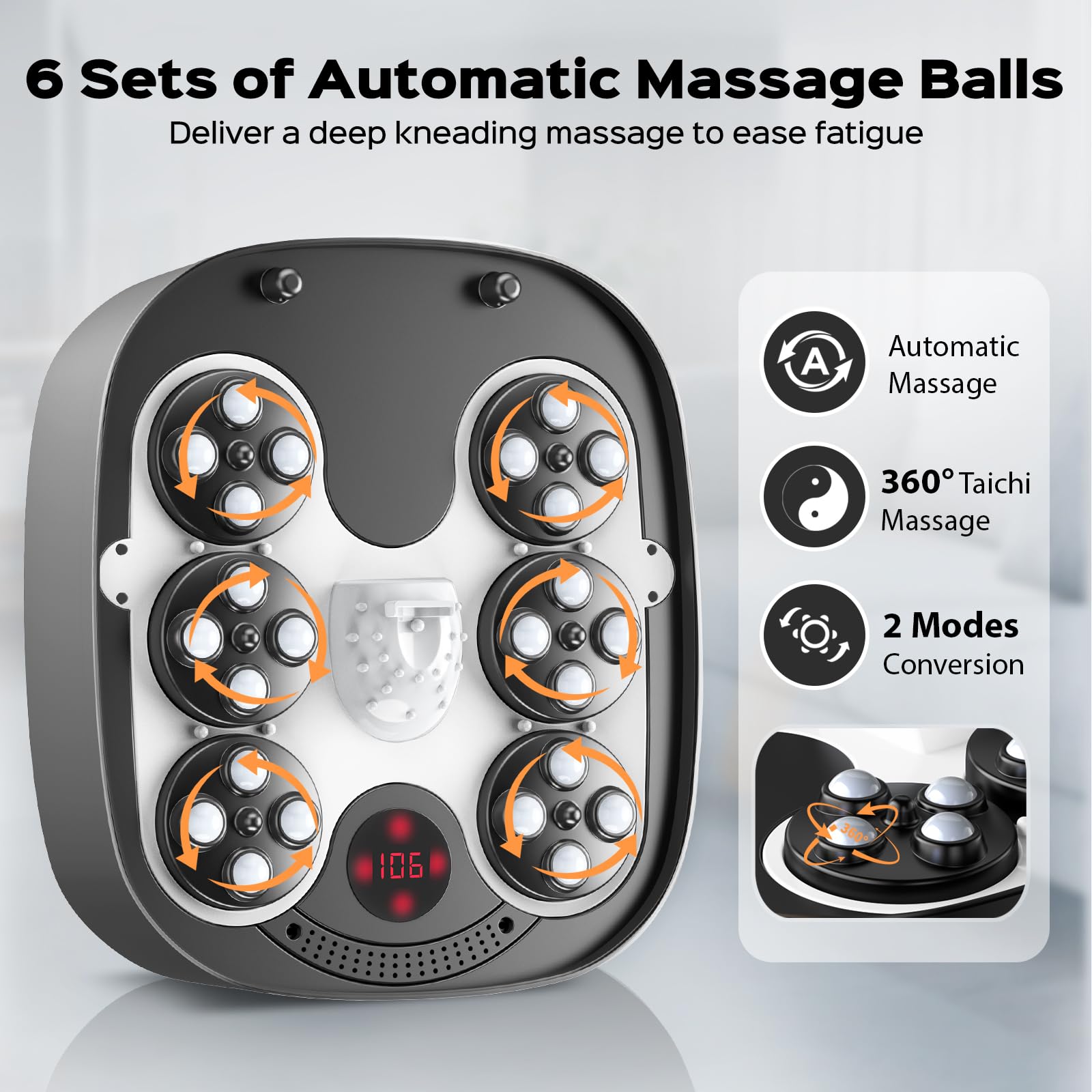 BEAUMOI Foot Spa remote control for effortless operation from a chair.