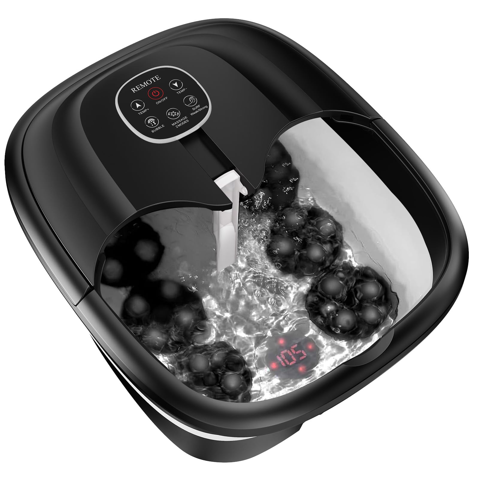 BEAUMOI Collapsible Foot Spa with surf wave massage for immersive relaxation.