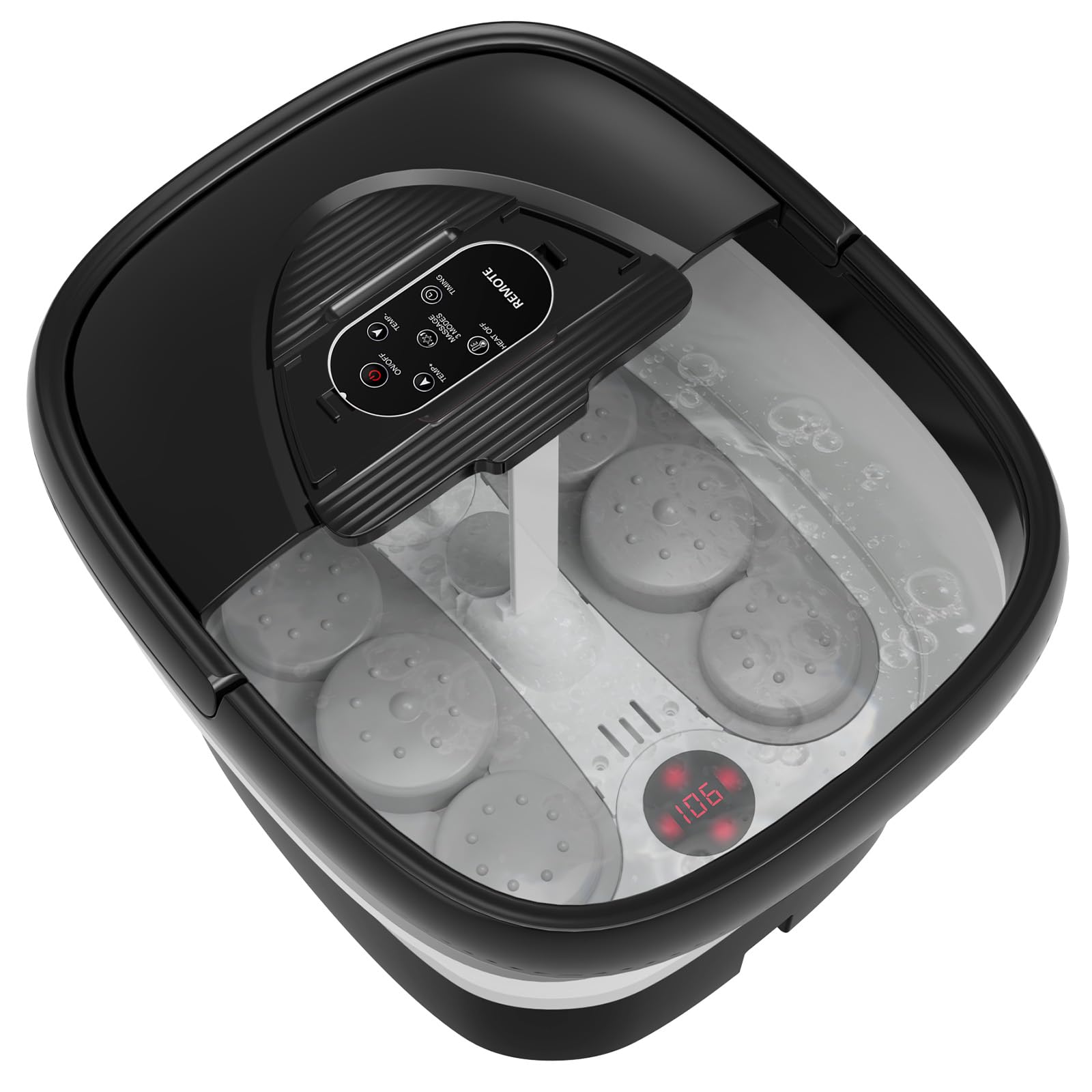 BEAUMOI foot spa remote control for easy, hands-free adjustment during soaks.