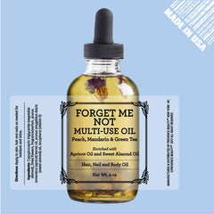 BEAUTE DE PROVENCE Forget Me Not oil on hands and cuticles nourishes nails.