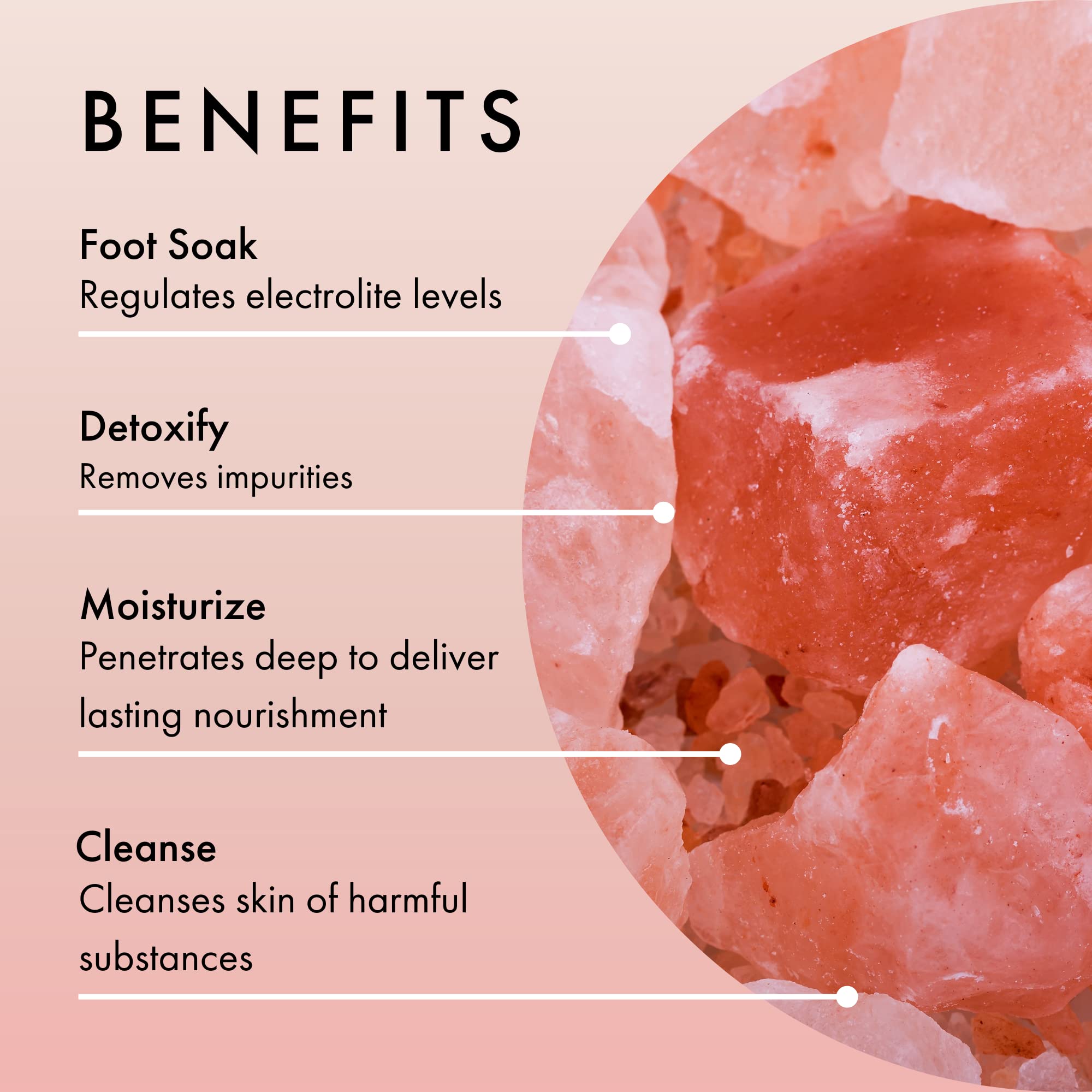 Close-up of rose petals and mineral crystals in Beaute De Provence bath salts.