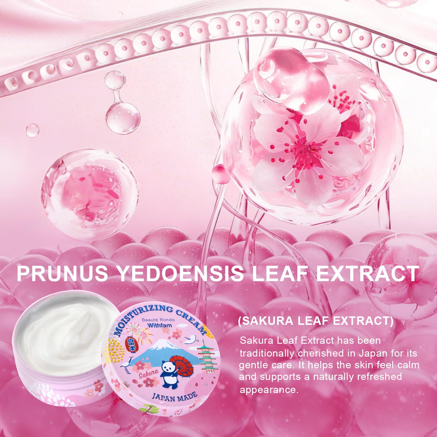 Beauté Rondo Withfam cream applying motion displaying gentle use.