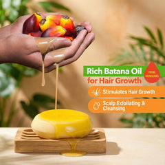 Beauté Seoul Batana Oil Shampoo Bar close-up highlighting Batana Oil for nourishment