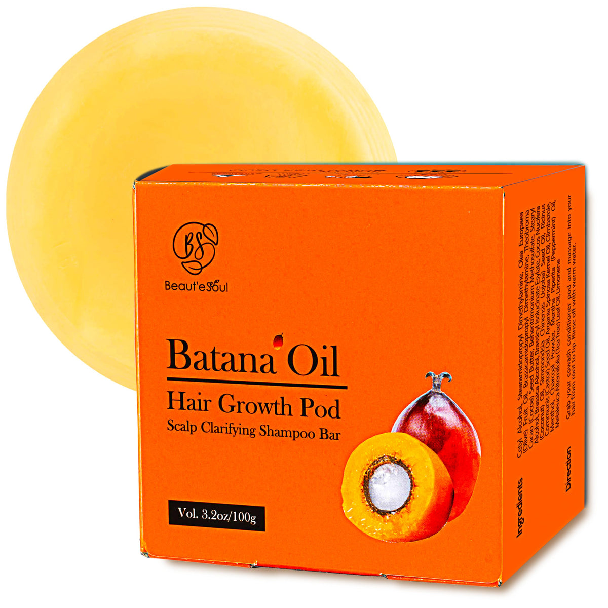 Beauté Seoul Batana Oil Shampoo Bar packaging showing eco-friendly design for sustainable grooming