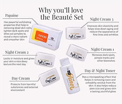 Beautederm Beaute Set application routine demonstrates simple skincare steps for daily use