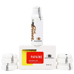 Beautederm travel kit pouch with mini bottles for easy daily skincare while traveling.