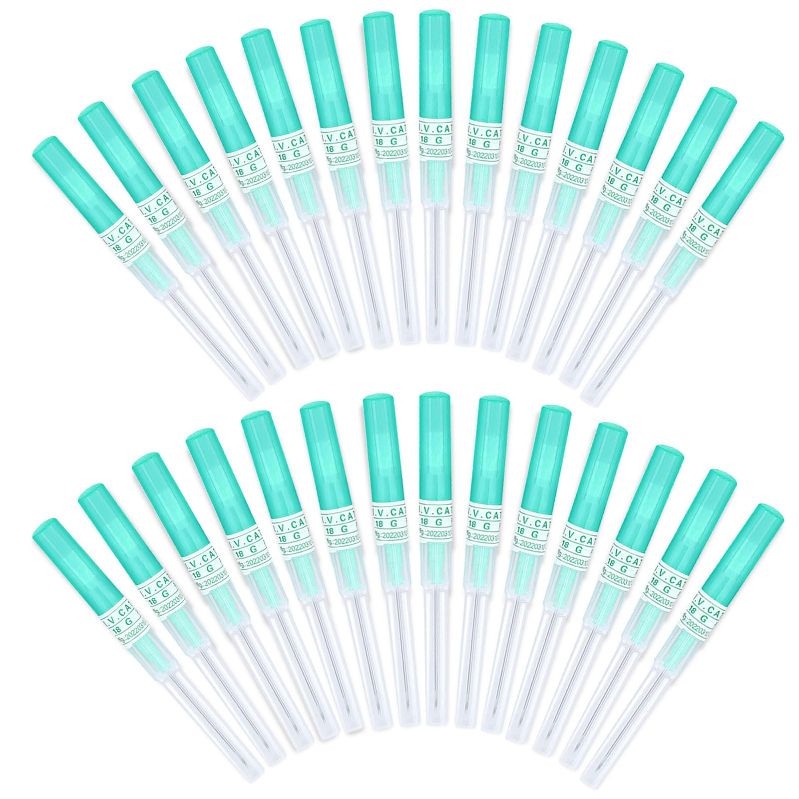 Beautidots 50pcs 18G catheter piercing needles pack for versatile professional or at-home piercings.