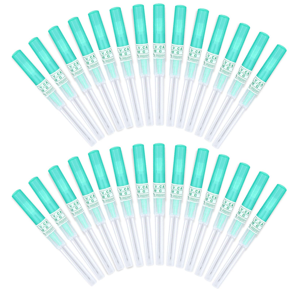 Beautidots 50pcs 18G catheter piercing needles pack for versatile professional or at-home piercings.