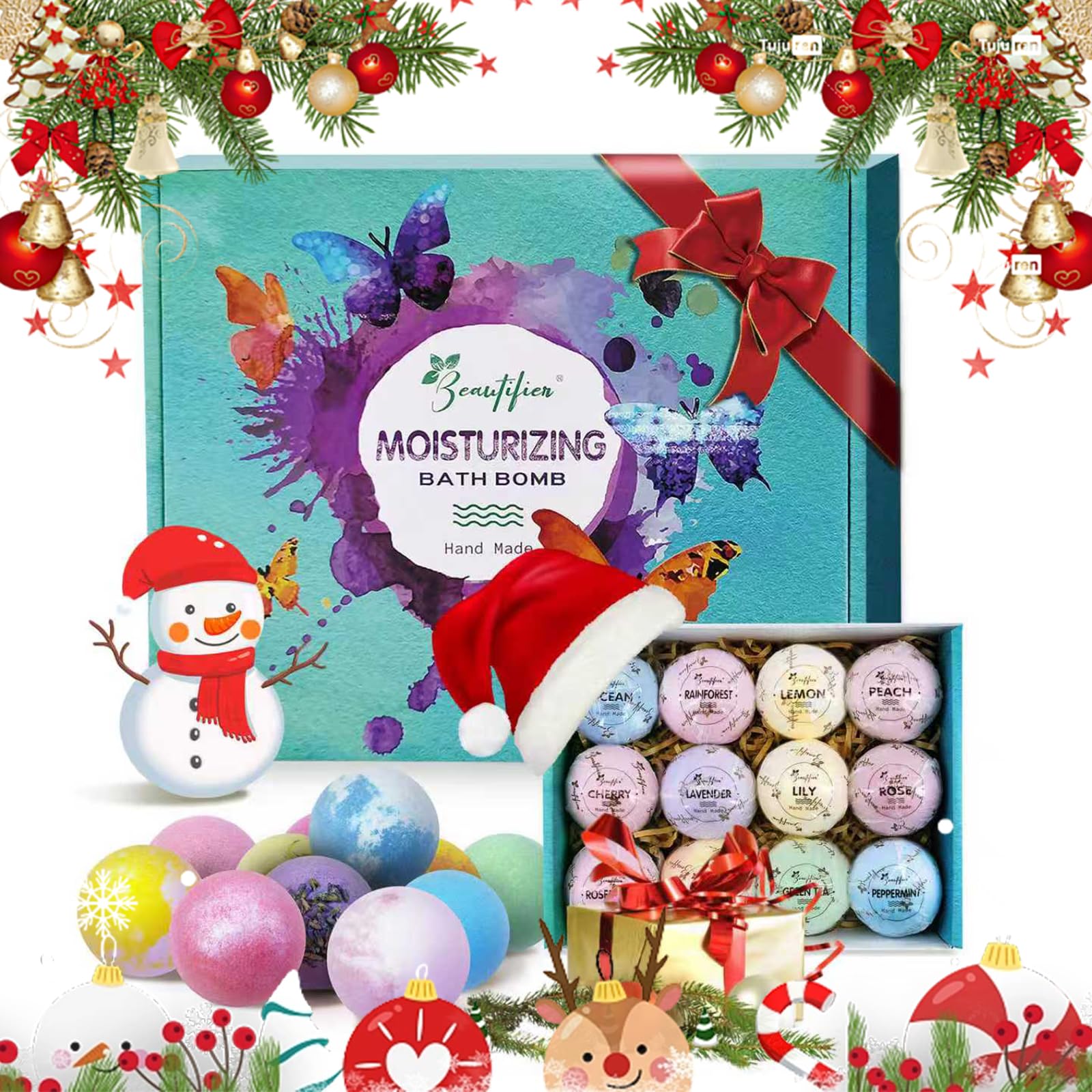 Beautifier Life bath bombs with color and petals for a playful, refreshing soak