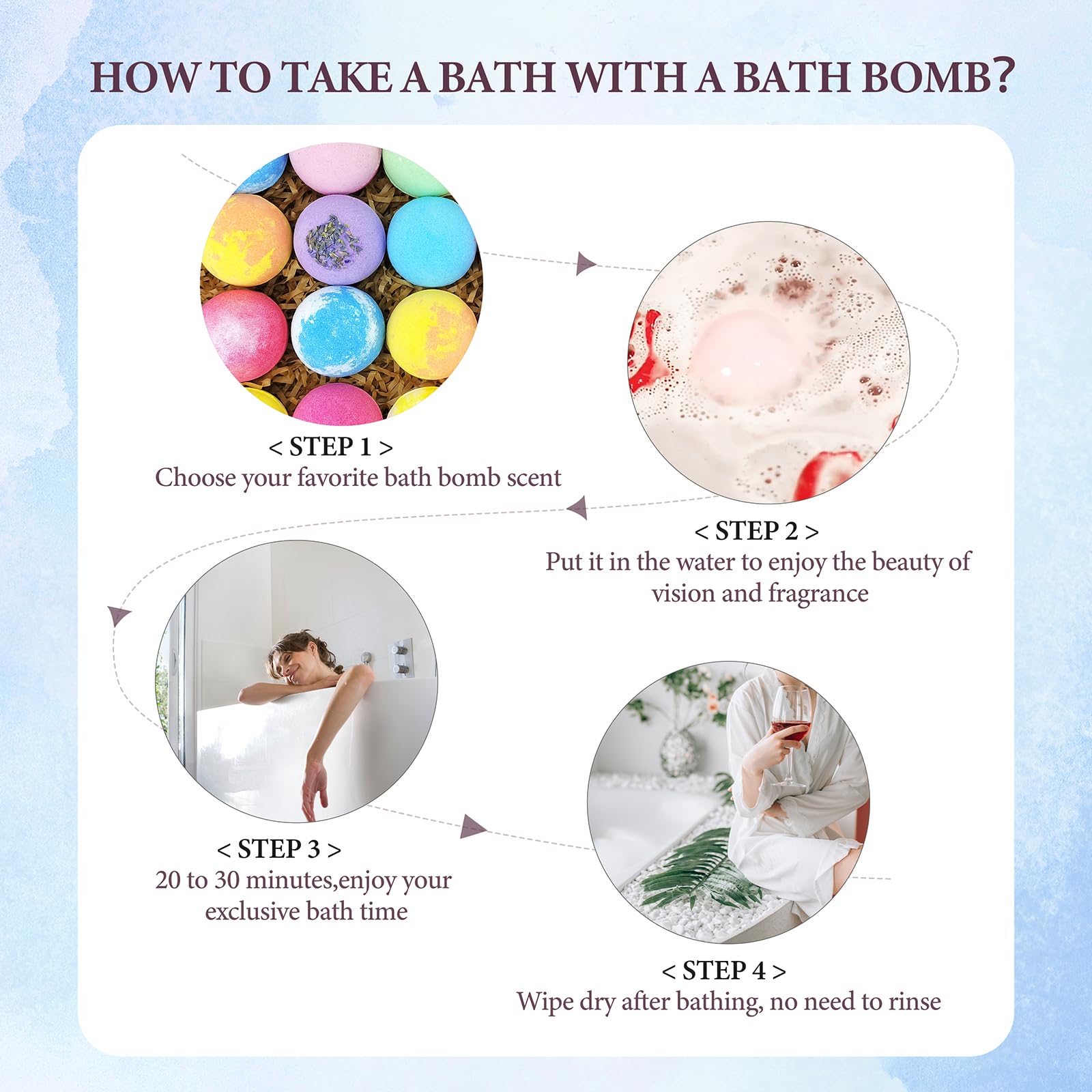 Beautifier Life bath bombs dissolve quickly for instant color and fragrance