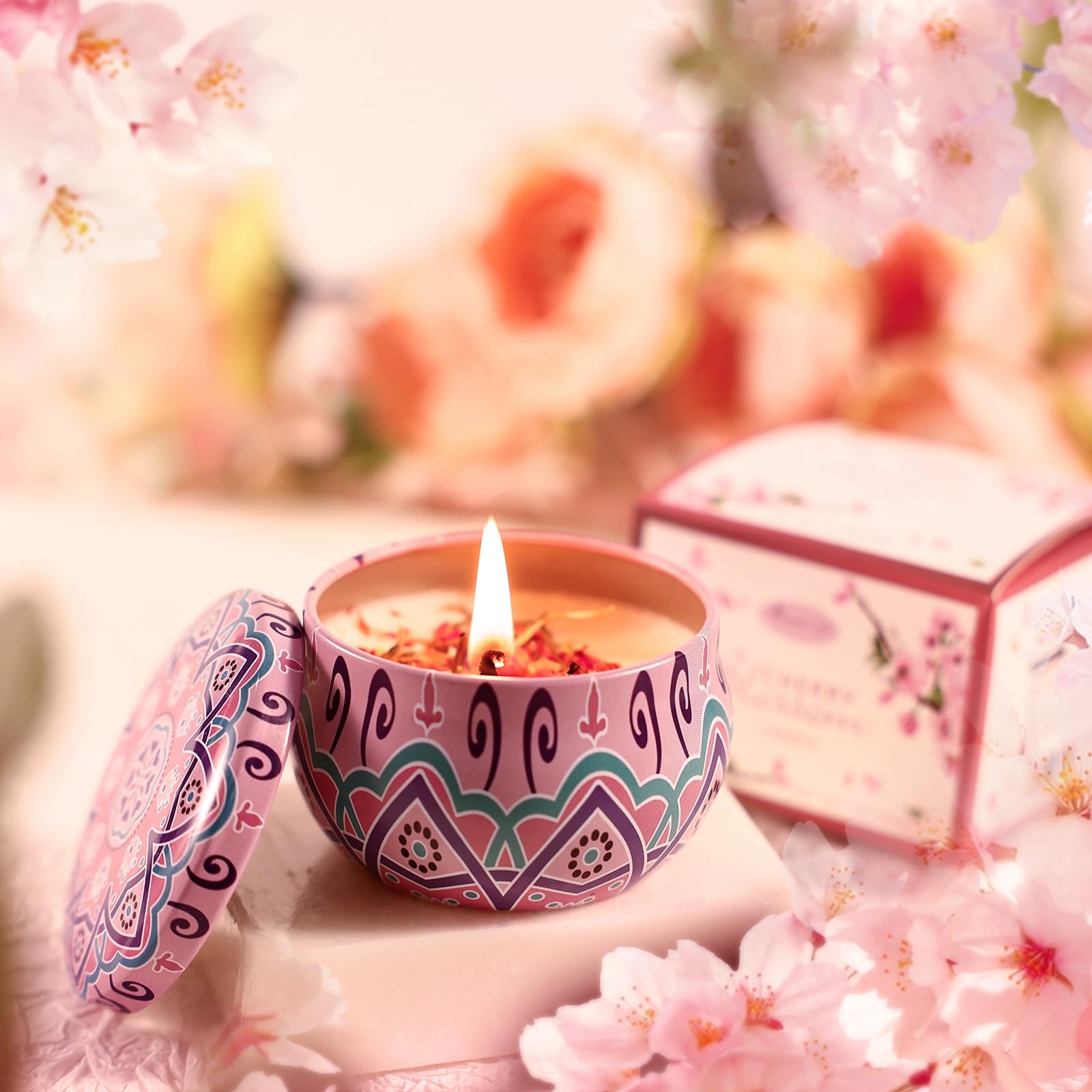 Beautifier Life scented candle creating a calm, spa-like ambience.