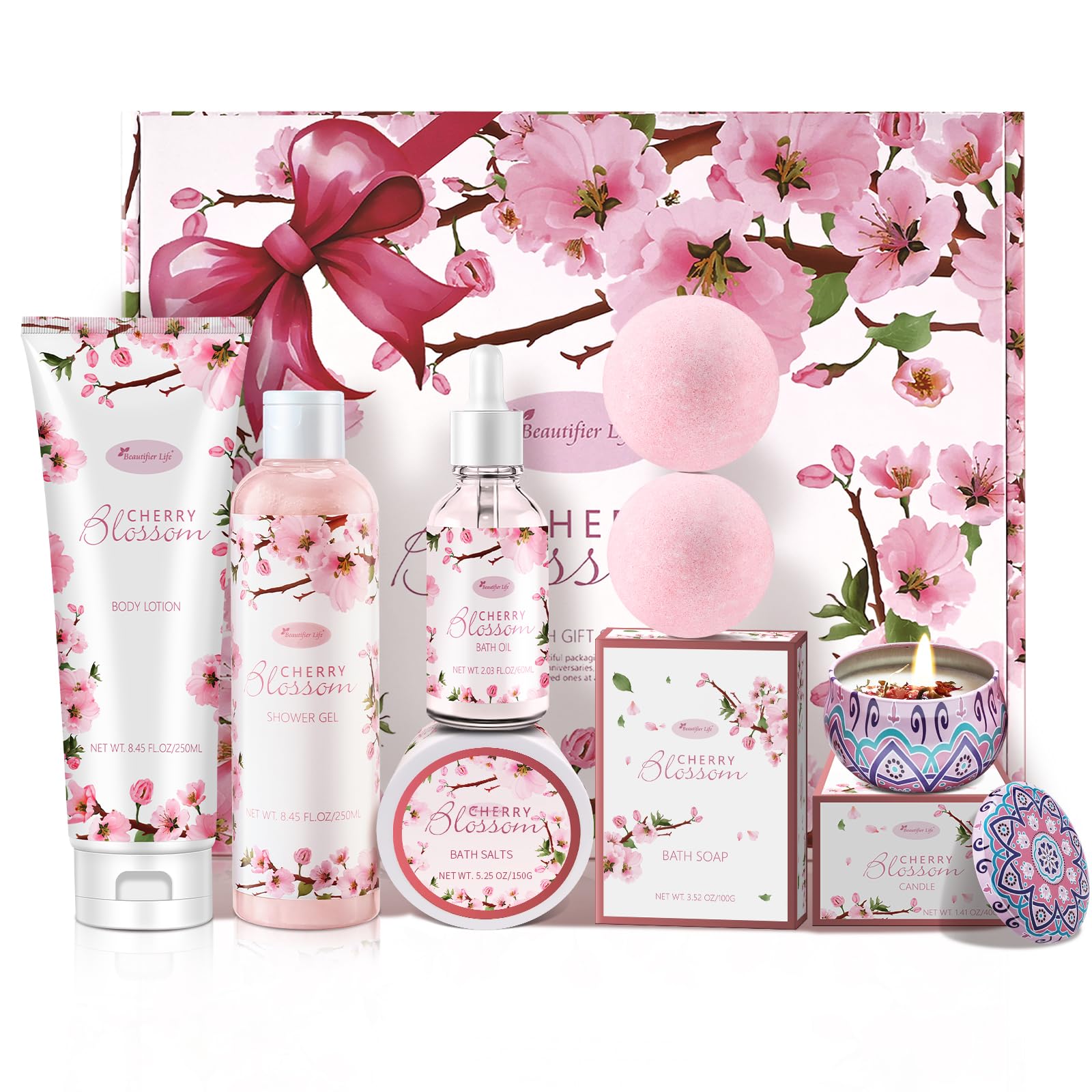 Beautifier Life shower gel bottle in a luxe spa gift set for daily cleansing.