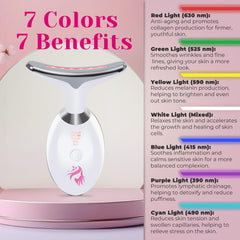 BEAUTILITE heat mode helps improve elasticity and brighten complexion.