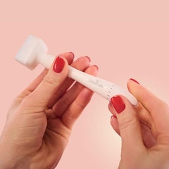 Beautimate Derma Stamp used on the scalp to support new product absorption.