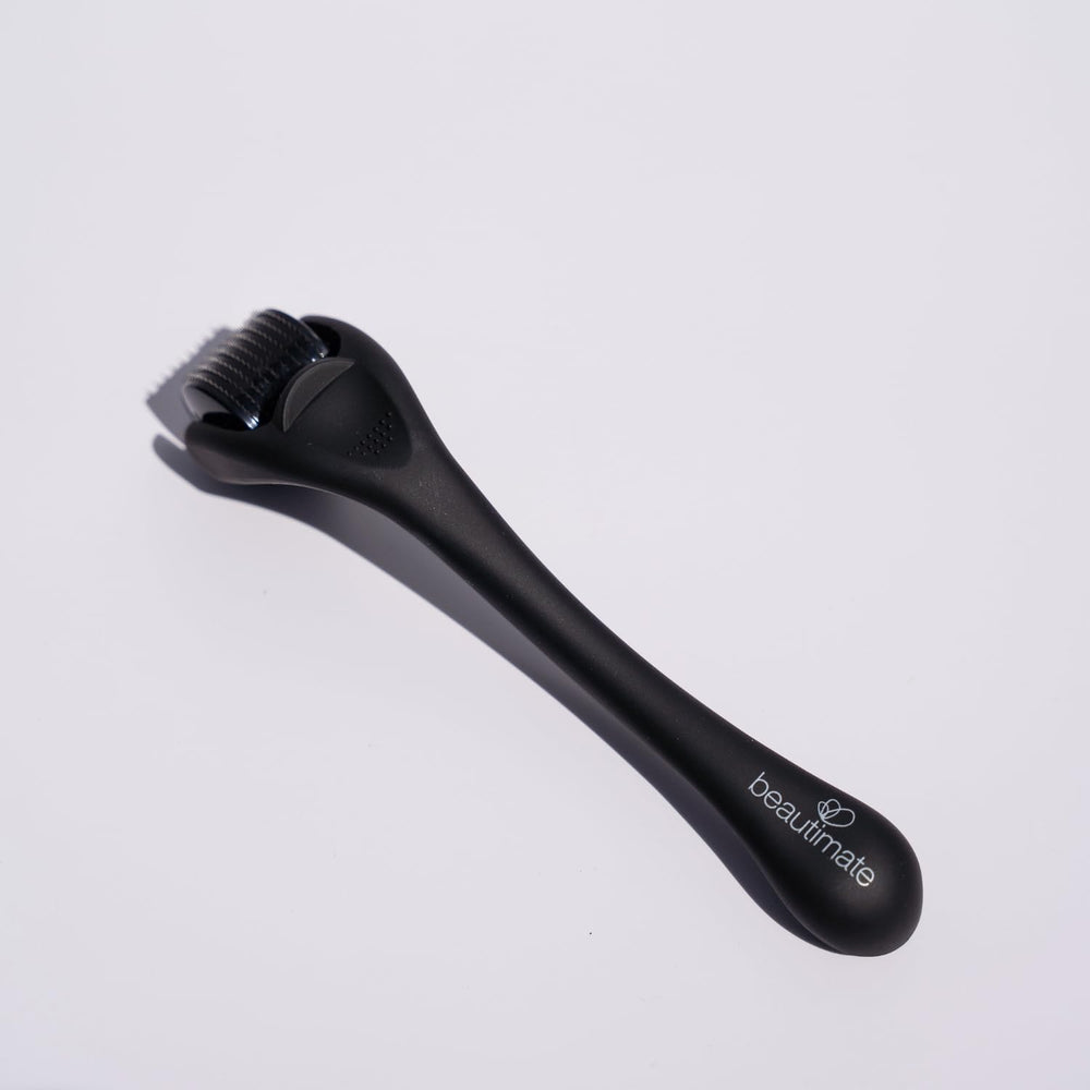 Beautimate derma roller head close-up showing 0.25mm needles.