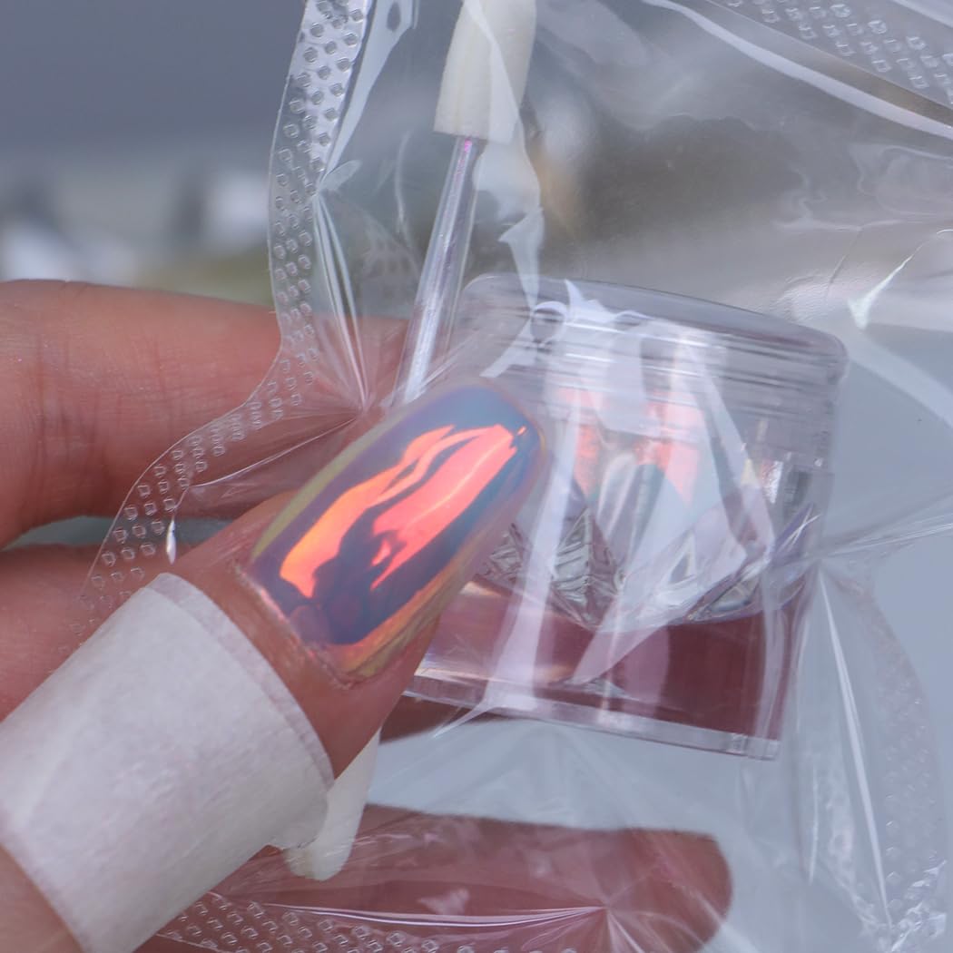 BEAUTNICE Aurora holographic pigment finish adds dynamic color shifts on gel or nail art
