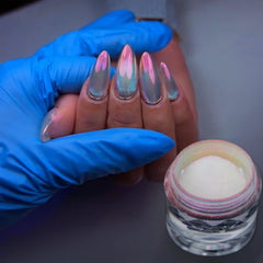 BEAUTNICE Chrome Nail Powder glazed donut jar for salon-grade shimmer on nails