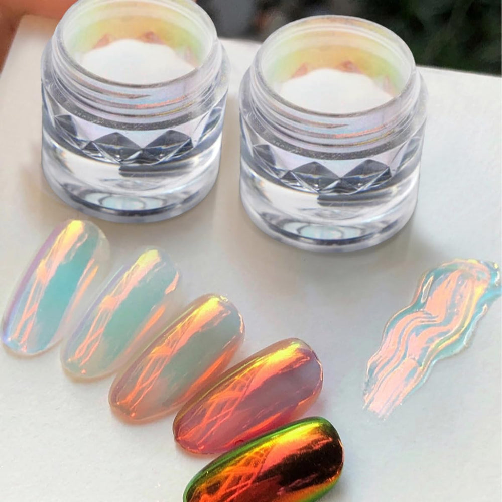 BEAUTNICE Chrome Nail Powder Glazed Donut enhances nails with a shimmering mirror chrome finish