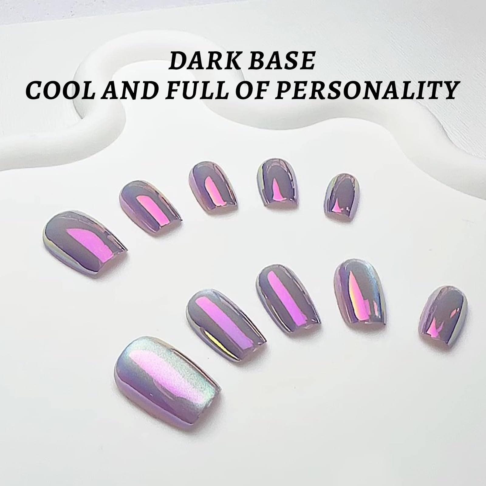 BEAUTNICE Chrome Nail Powder natural nails subtle sparkle