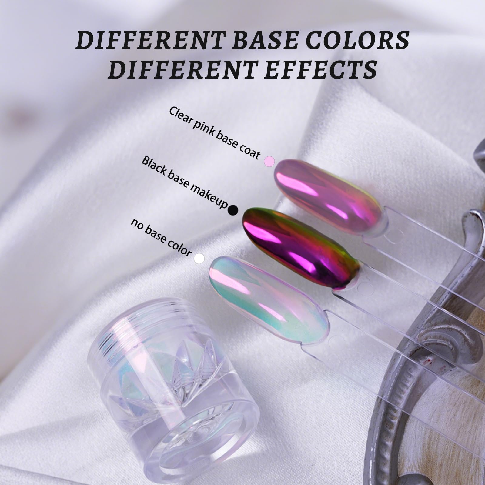 BEAUTNICE Chrome Nail Powder resin art iridescent accents