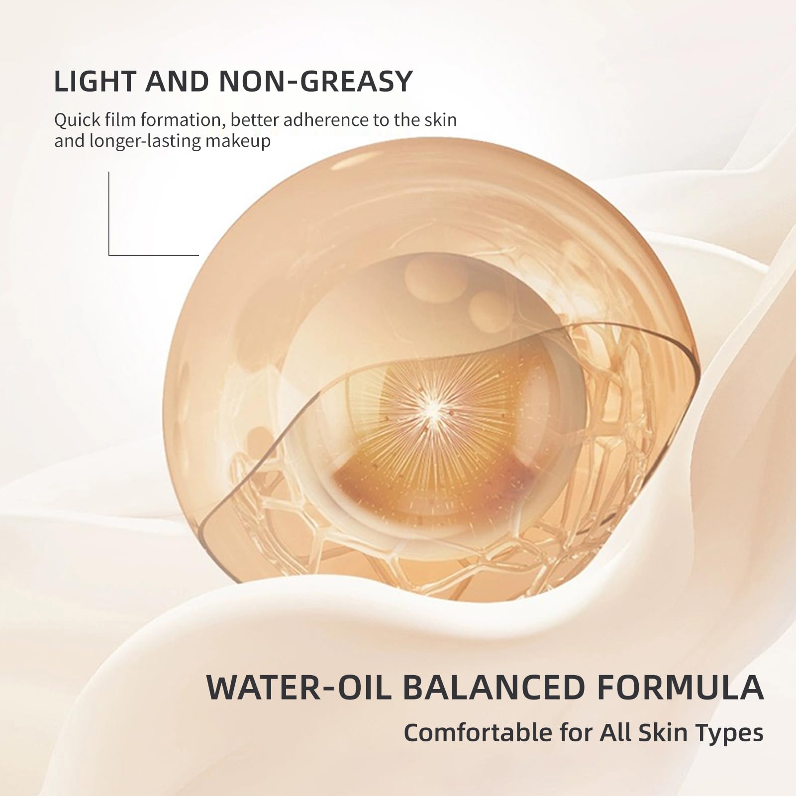 BEAUTNICE Long Wear Foundation all-skin-types formula beside moisturizer.