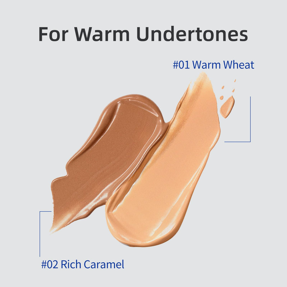 BEAUTNICE Long Wear Foundation texture swatch highlights medium-to-full coverage.