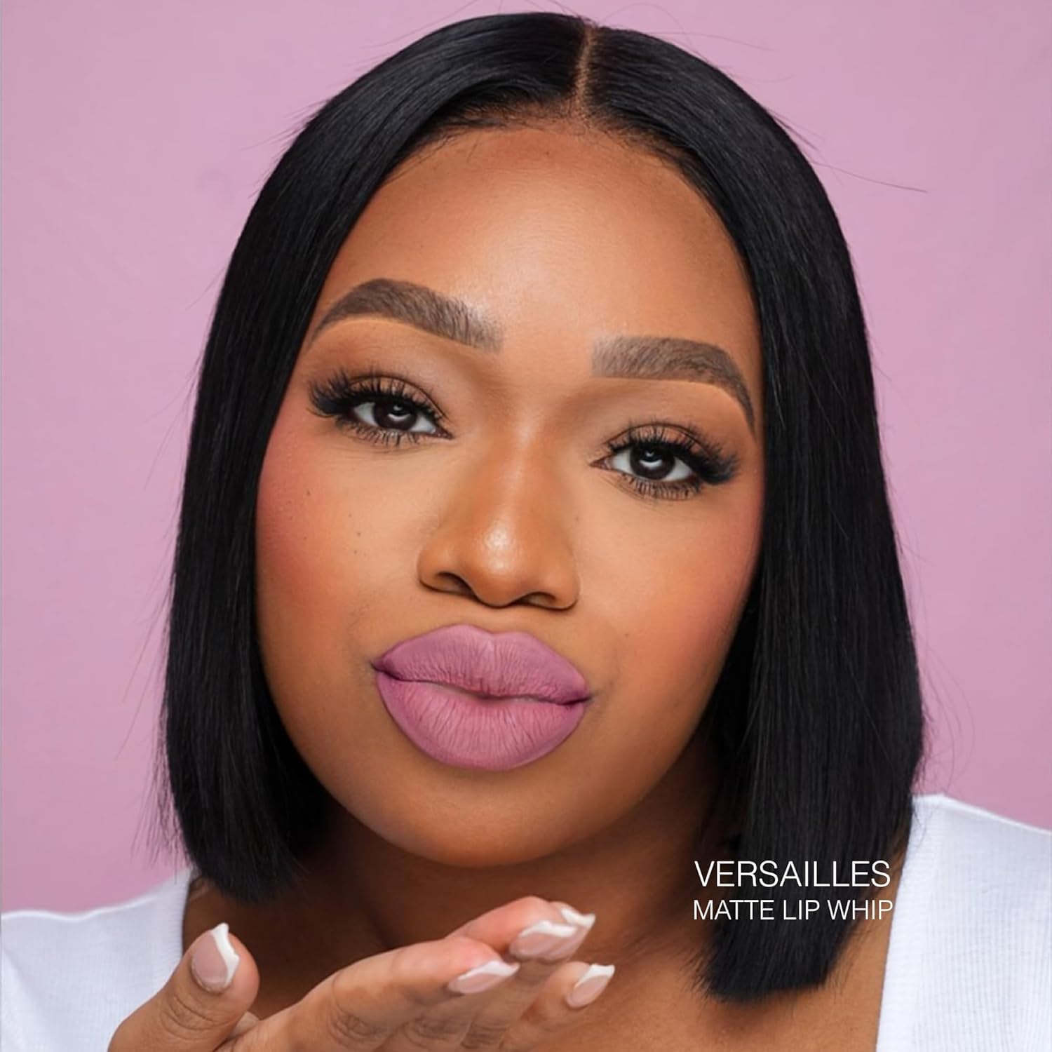 Close-up of Lip Whip Versailles highlighting transfer-proof formula
