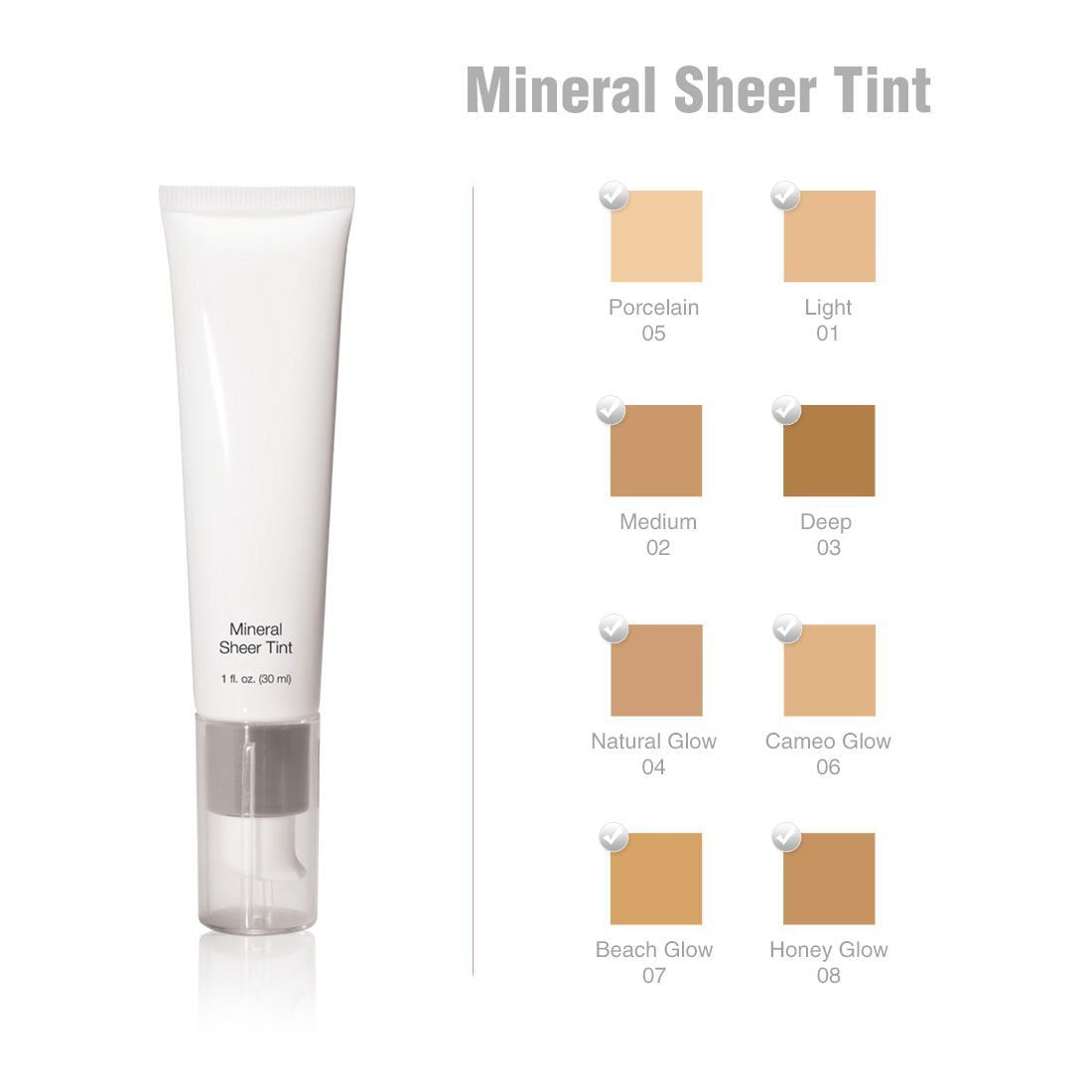 Beauty Basics Mineral Sheer Tint Foundation texture close-up shows ultra-sheer coverage and moisture