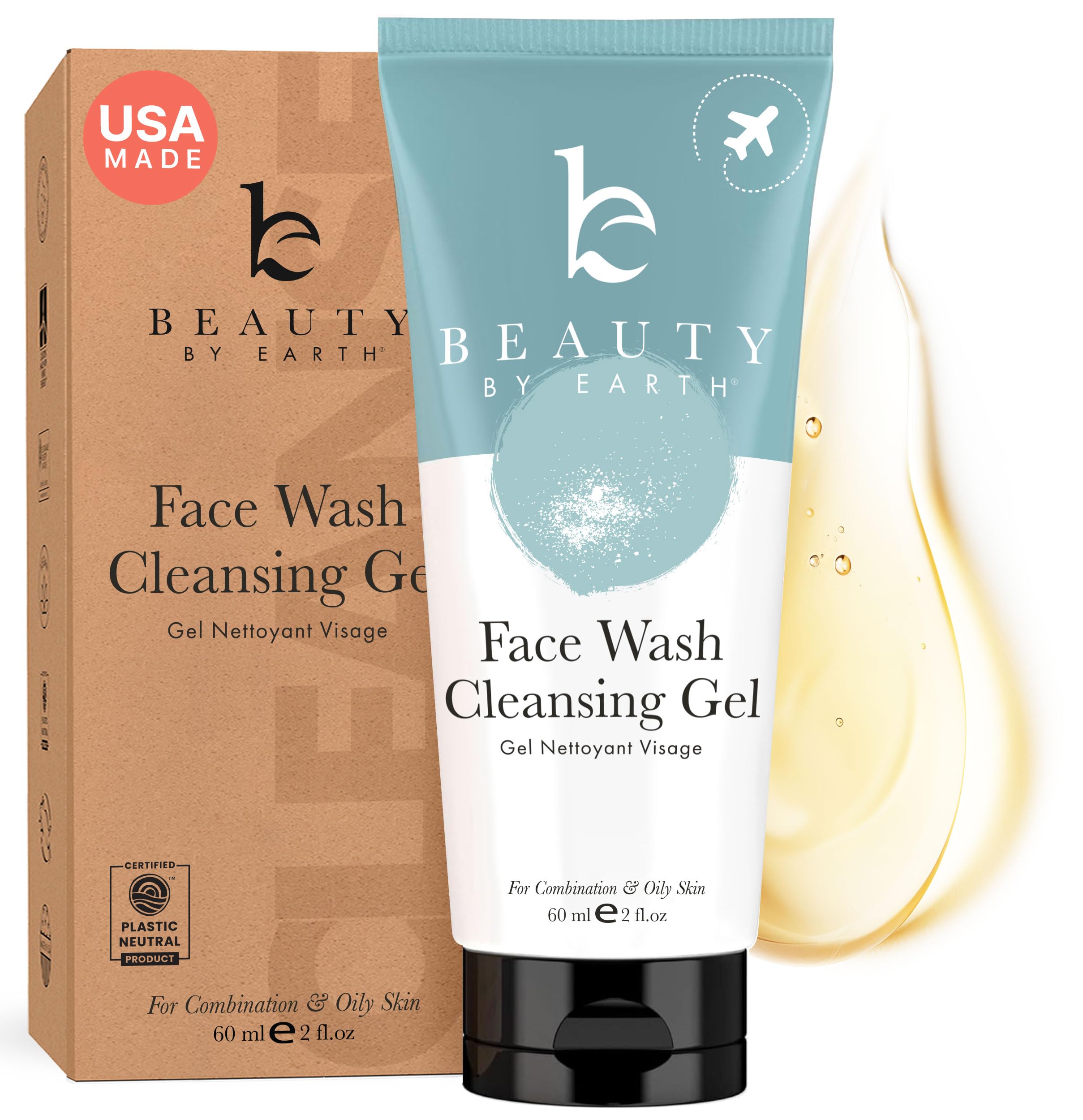 Beauty by Earth clean face wash bottle for daily cleansing