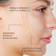 Foam from Beauty by Earth clean face wash demonstrating gentle lather