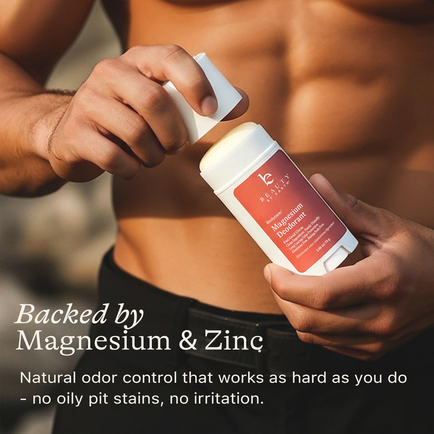 Beauty by Earth deodorant orange scent for a fresh start.