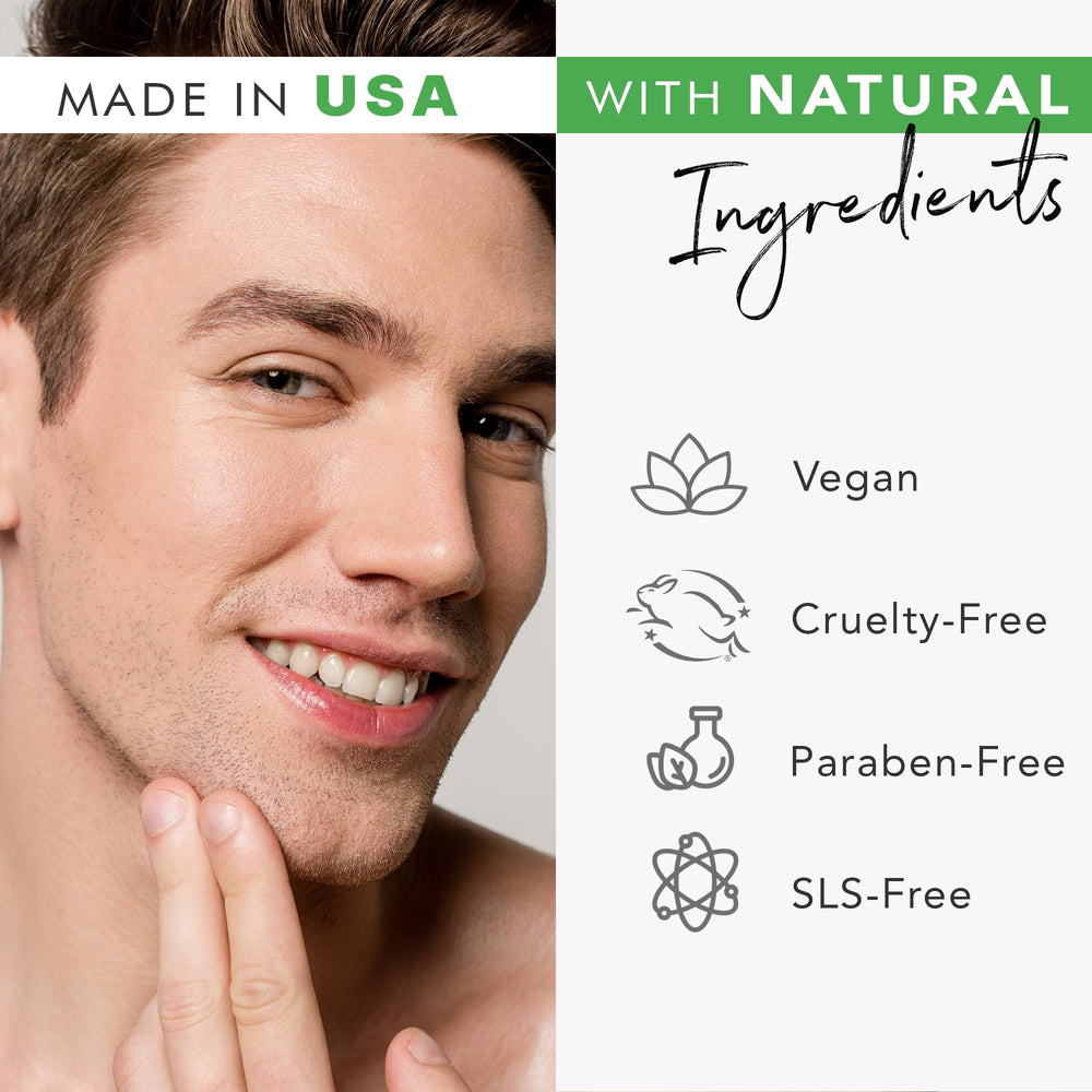 Beauty by Earth natural ingredients bottle highlights organic formula gentle for sensitive skin.
