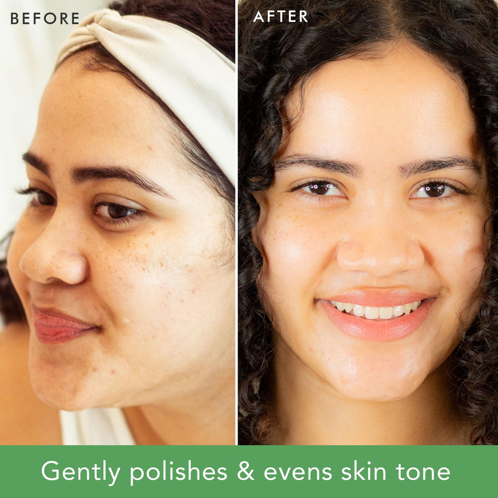 Texture close-up of Beauty by Earth scrub showing micro-particles for smoother skin.
