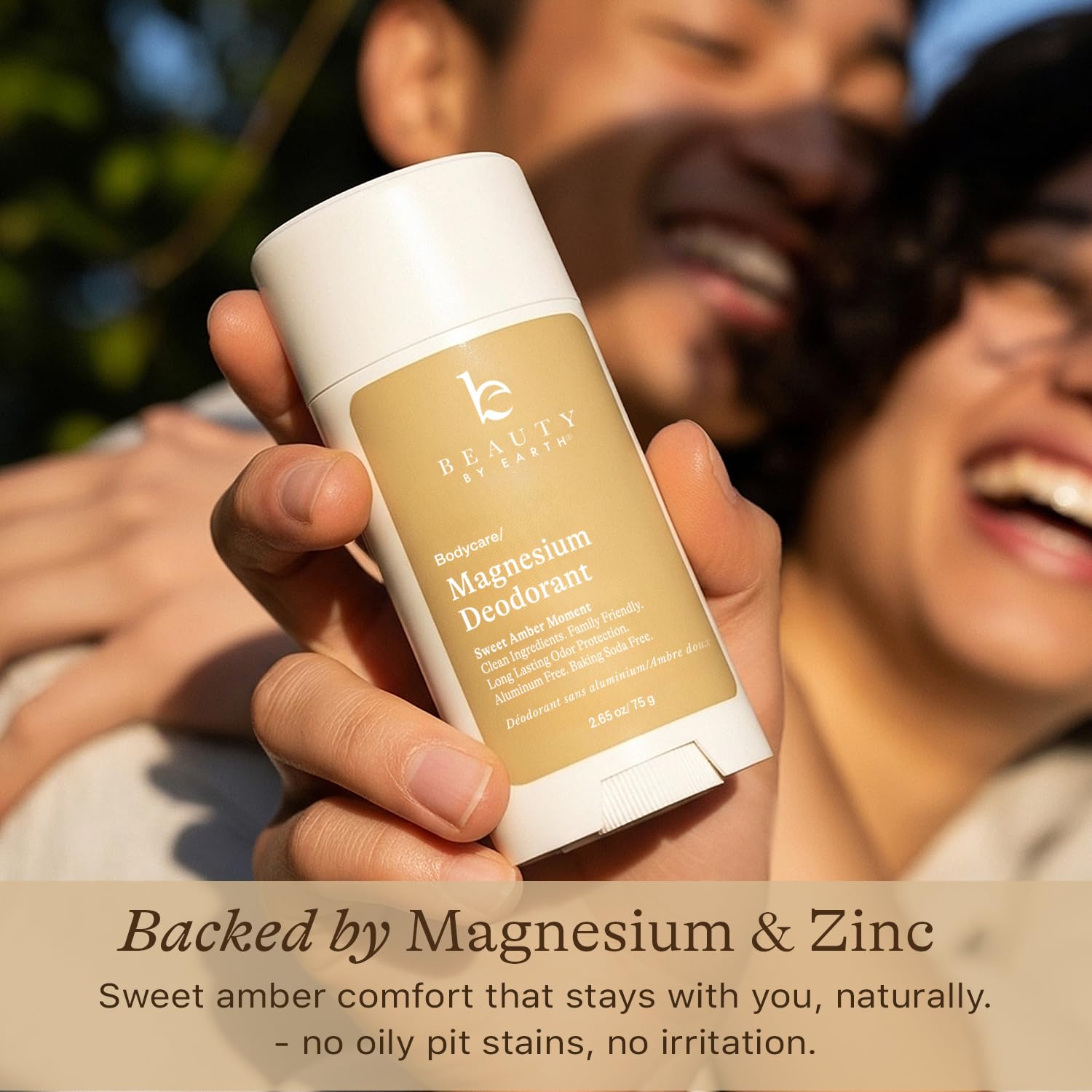 Beauty by Earth packaging promotes family-safe, aluminum-free protection.