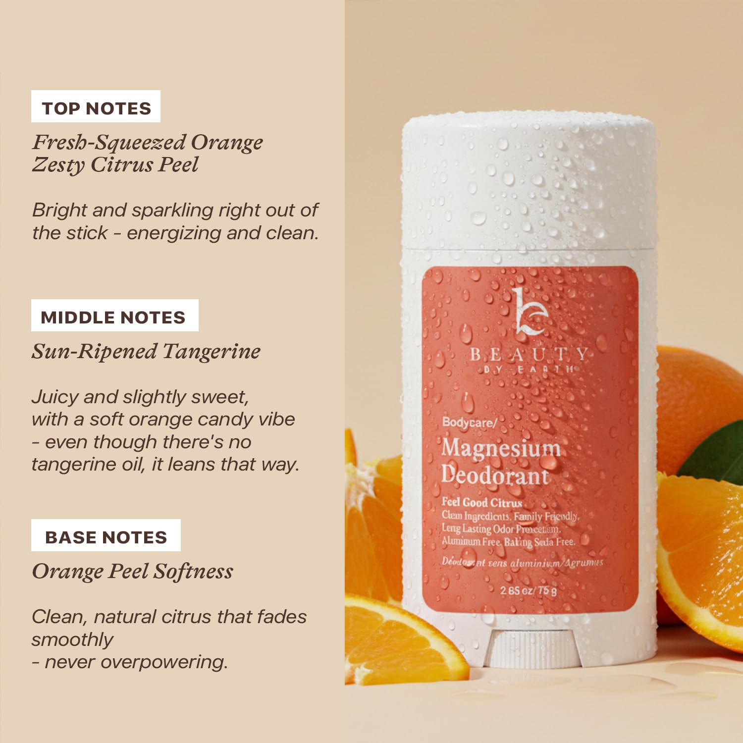 Beauty by Earth long-lasting odor protection for all-day confidence.