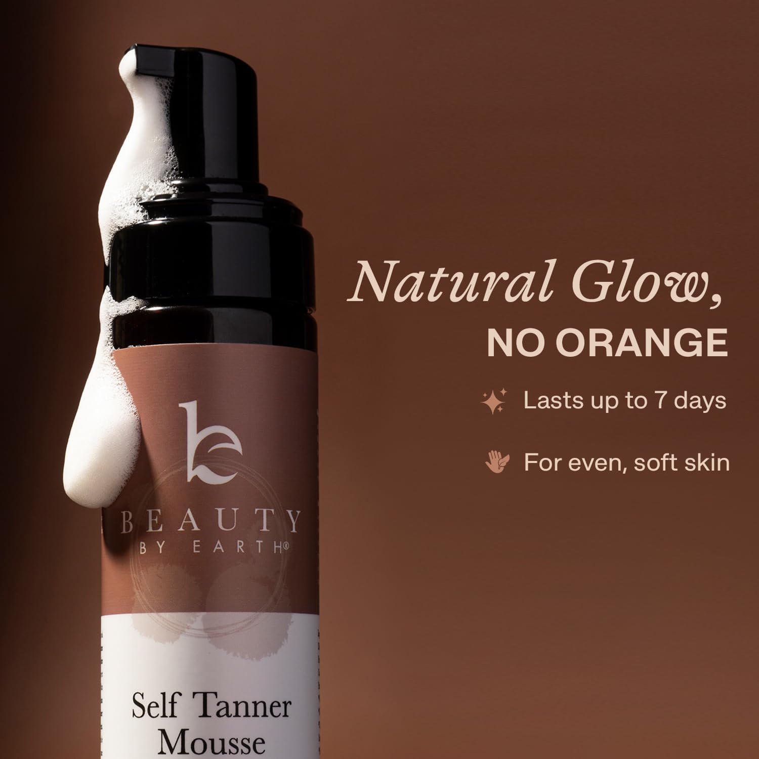 Application mitt with Beauty by Earth Self Tanner Mousse