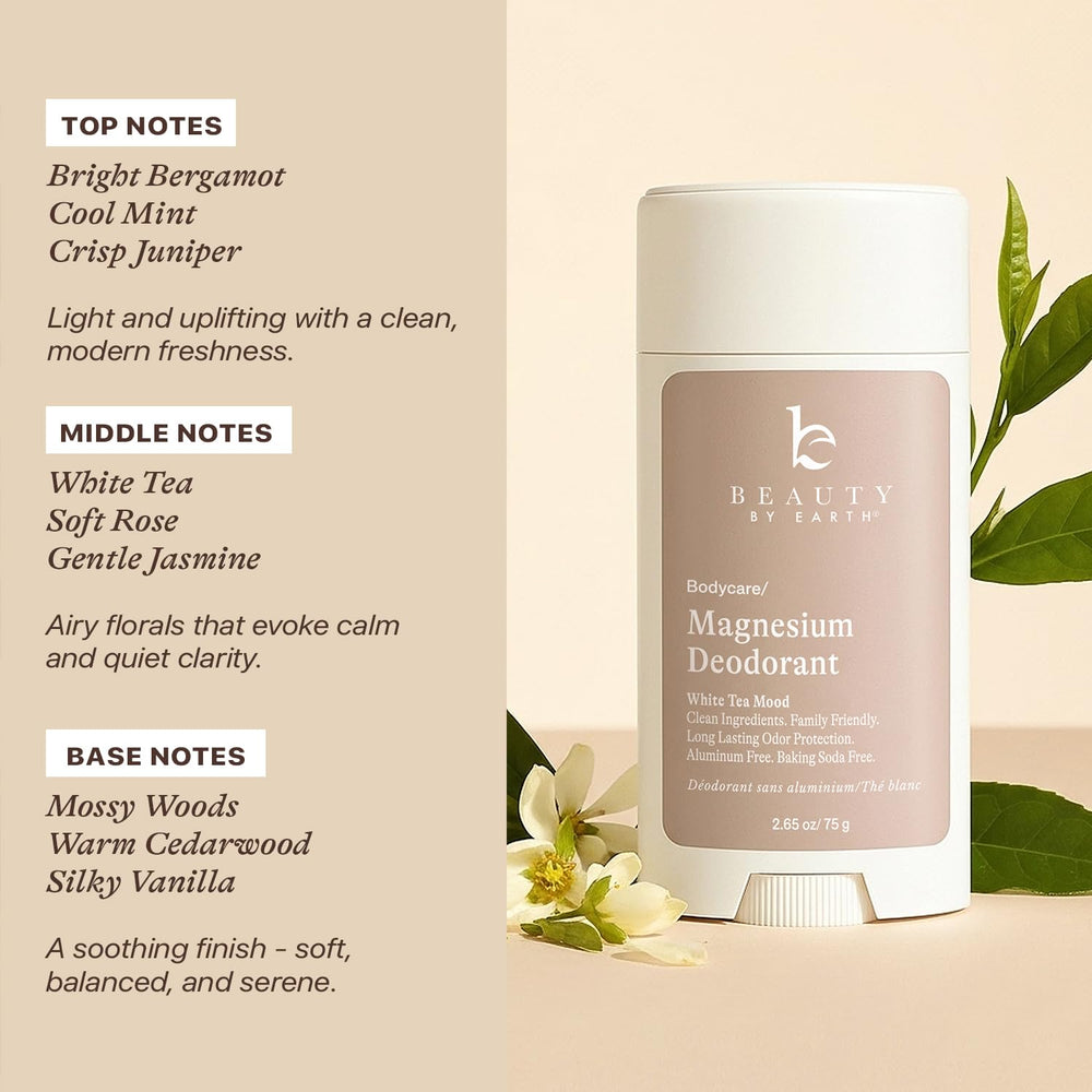 Beauty by Earth underarm application photo demonstrates smooth glide and non-sticky feel.
