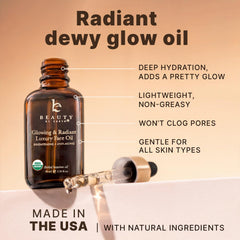 Beauty by Earth Organic argan, jojoba, and moringa oil blend detail
