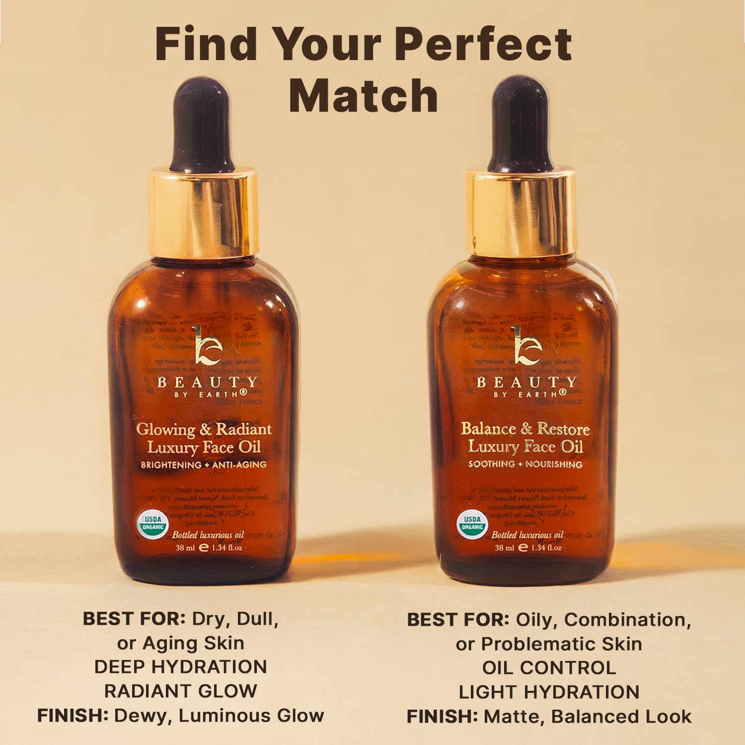 Beauty by Earth organic ingredients label close-up, toxin-free promise